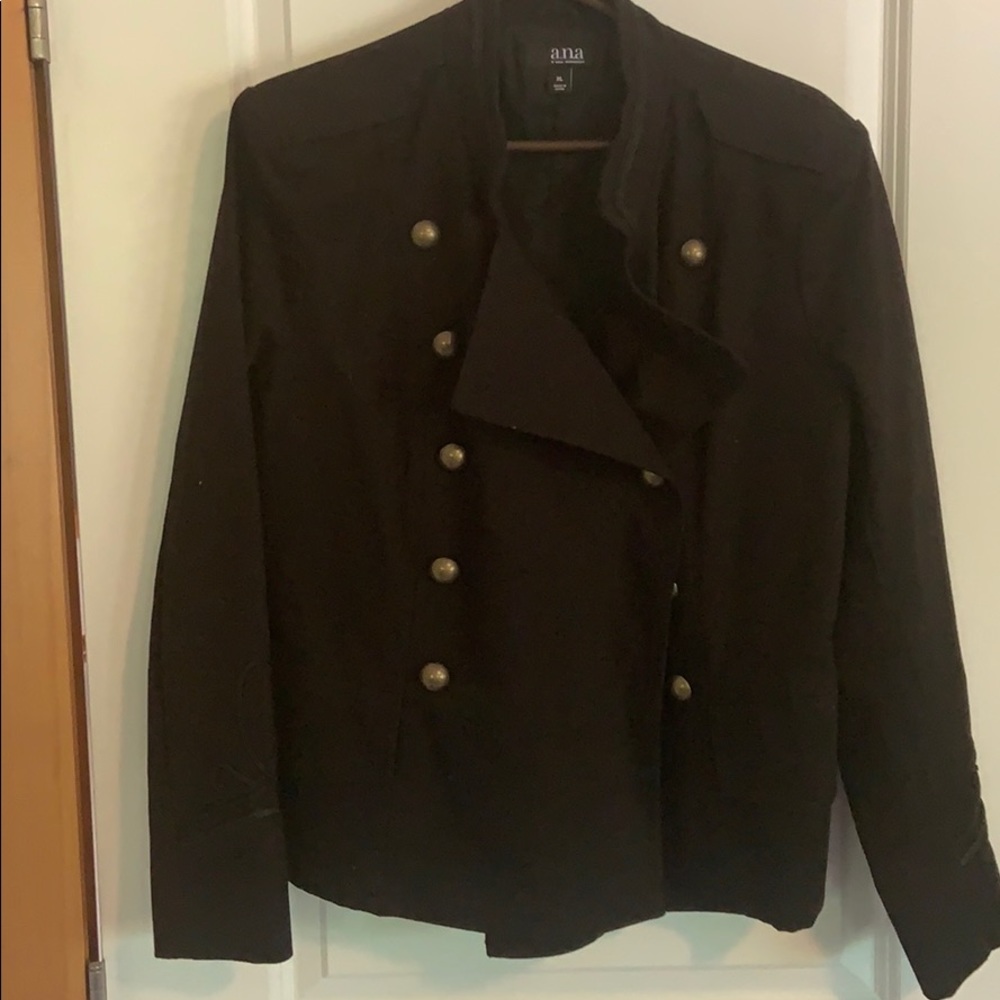 Black Jean military coat